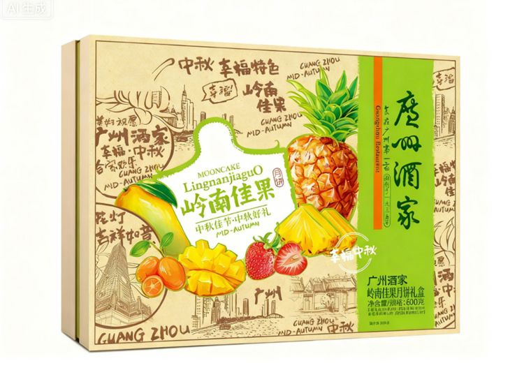 岭南佳果月饼礼盒
